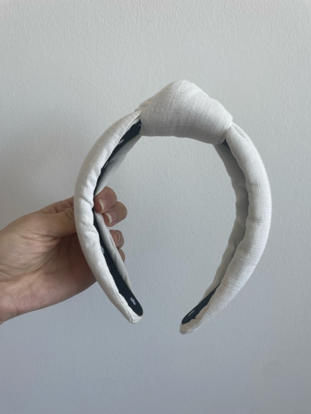 Lele Sadoughi Padded Knot Headband in Light Cream